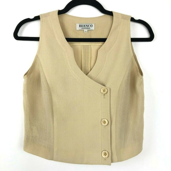 Vtg 90s Button Front Short Vest - Picture 1 of 8